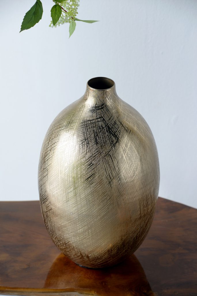 Aluminum Gold Vase Medium