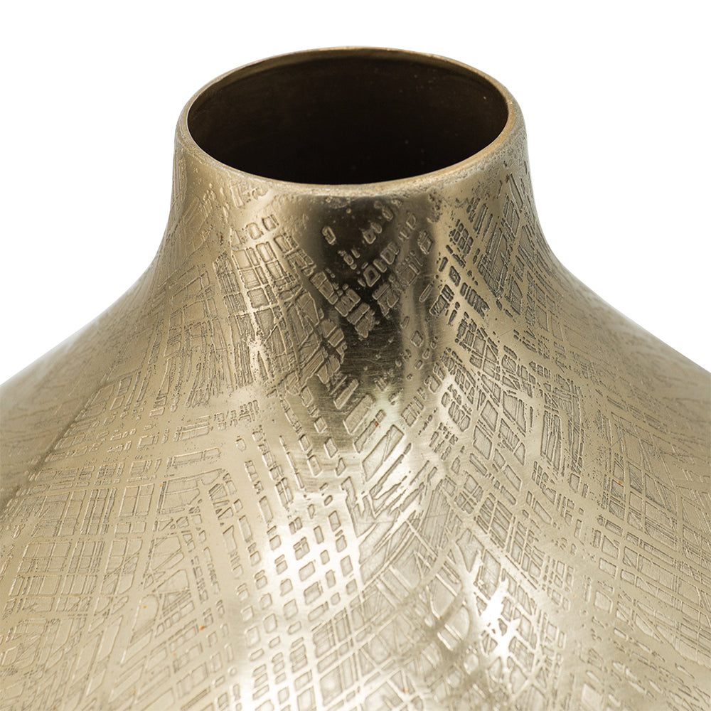 Aluminum Gold Vase Medium