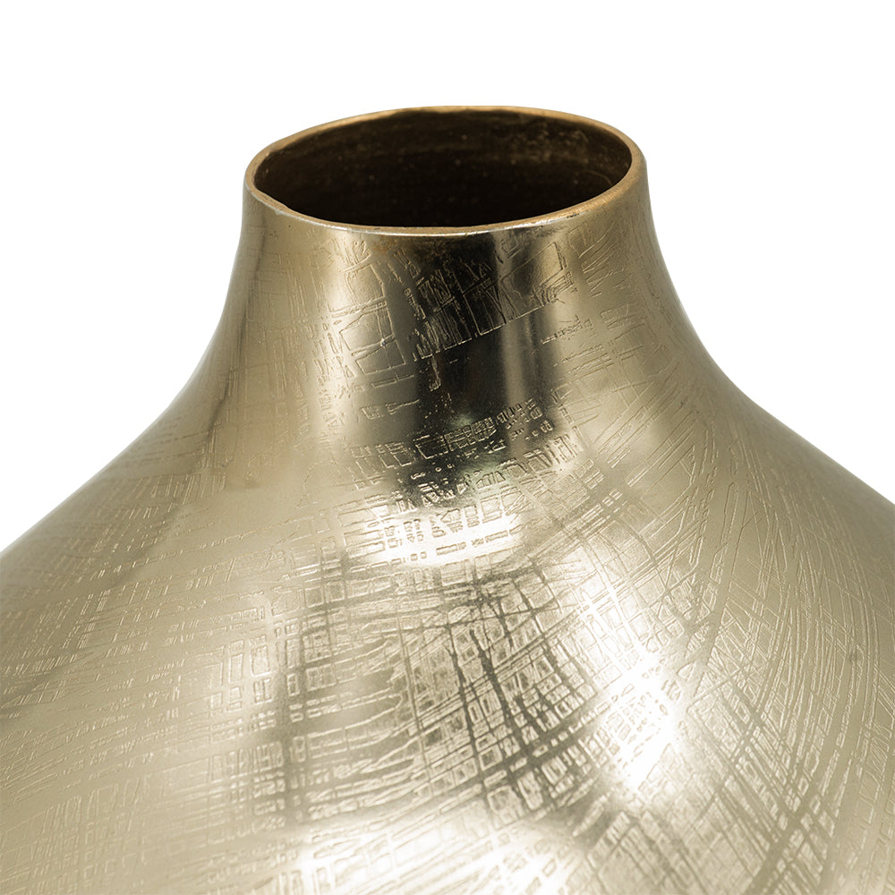 Aluminum Gold Vase Large