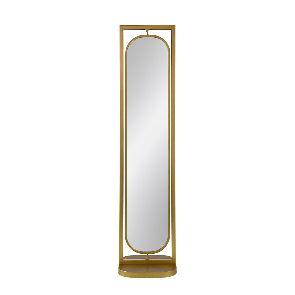 Metal Stand Mirror Gold