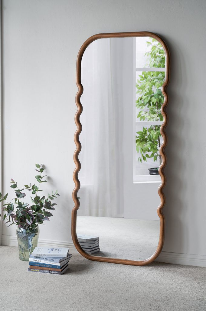 Wood Floor Mirror
