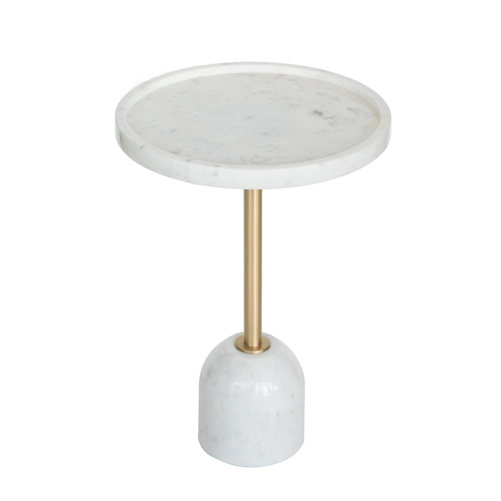 Marble Side Table White