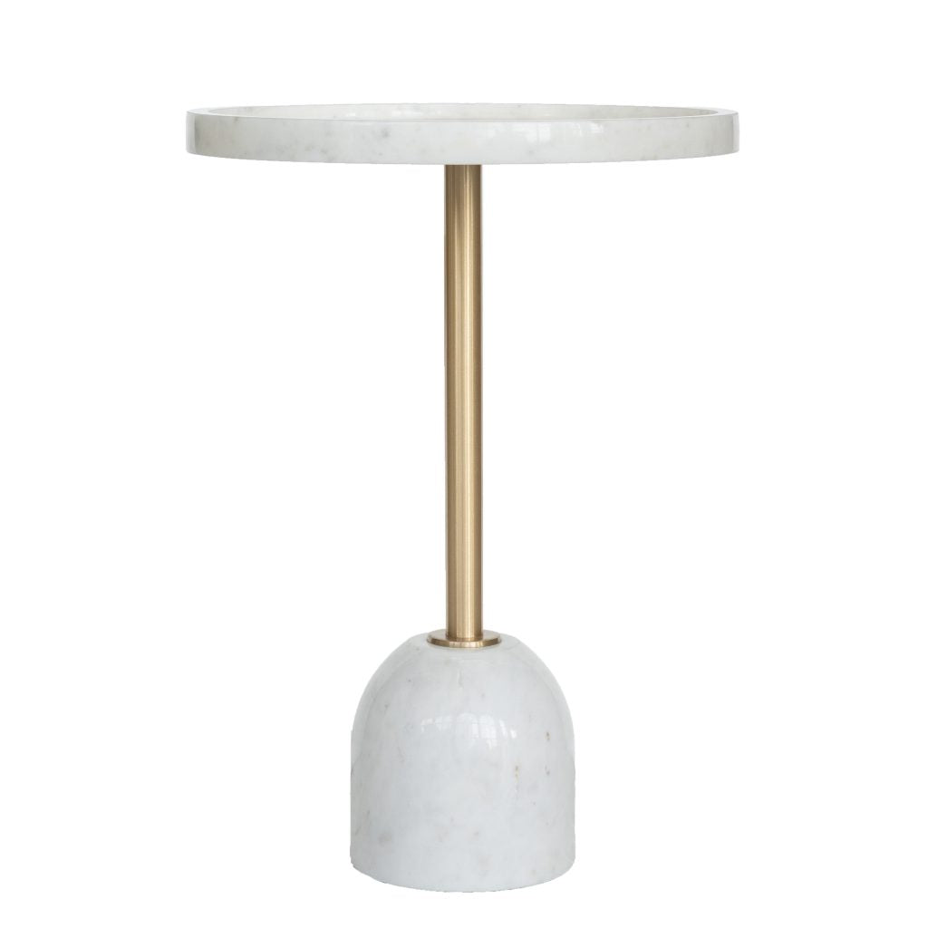 Marble Side Table White