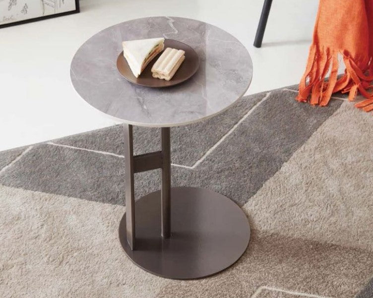 Gray top accent table