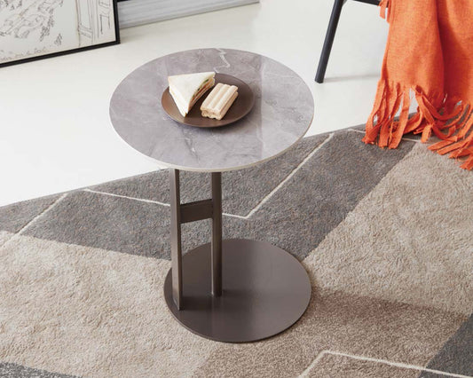 Gray top accent table