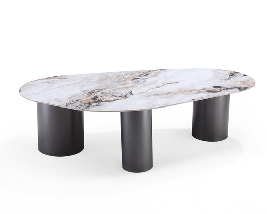 Ovel Shape Ceramic Top Table