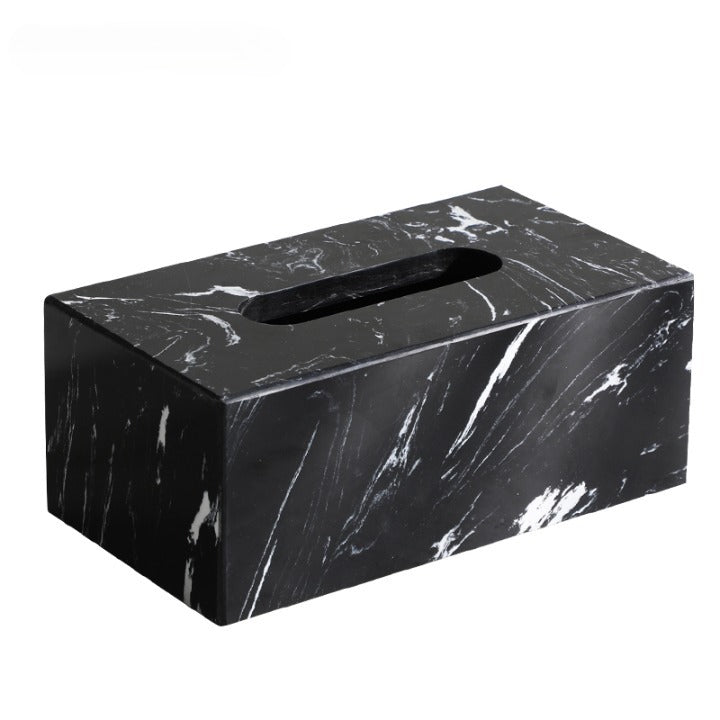 Black Marble Tissue Box