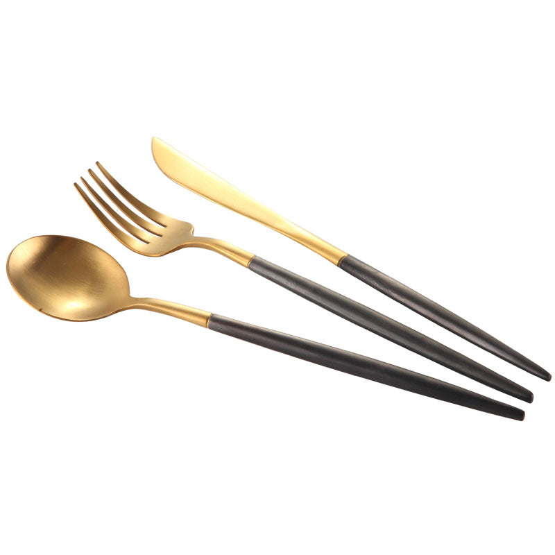 Black and Gold Flatware