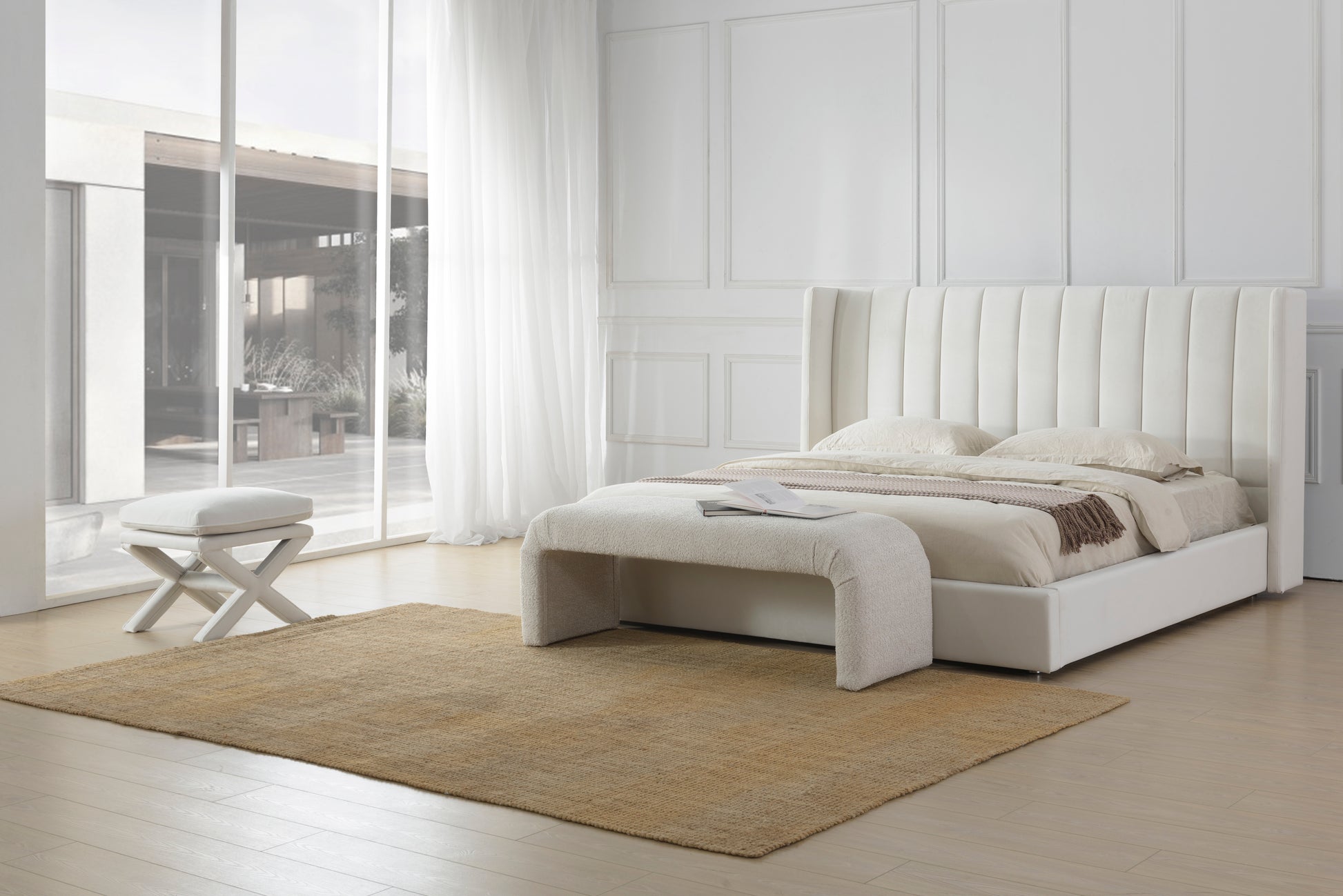 Modern White Bed