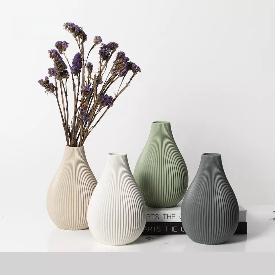 Nordic Beige Ceramic Flower Vase