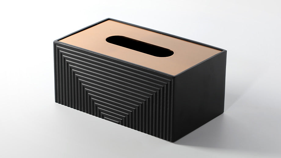 Geomatic Black Tissue Box
