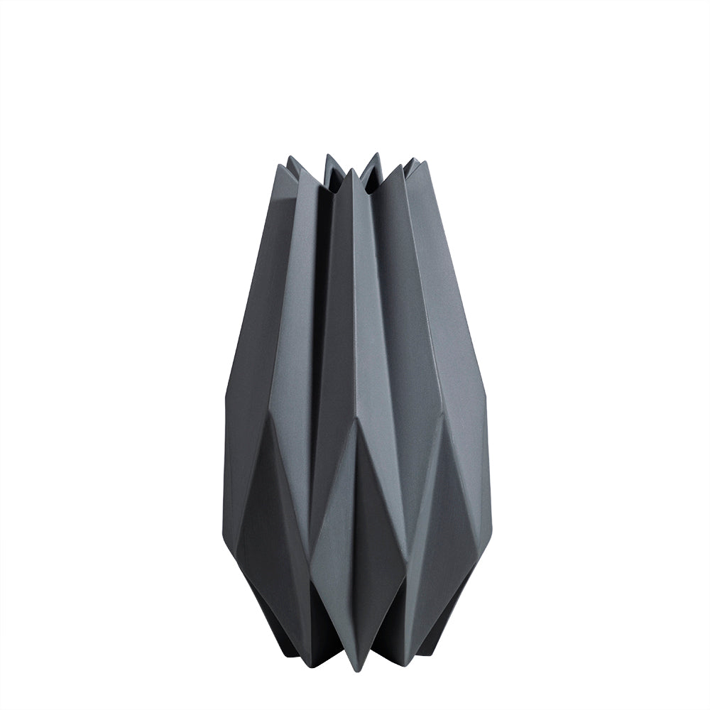 Geometric Black Ceramic Flower Vase