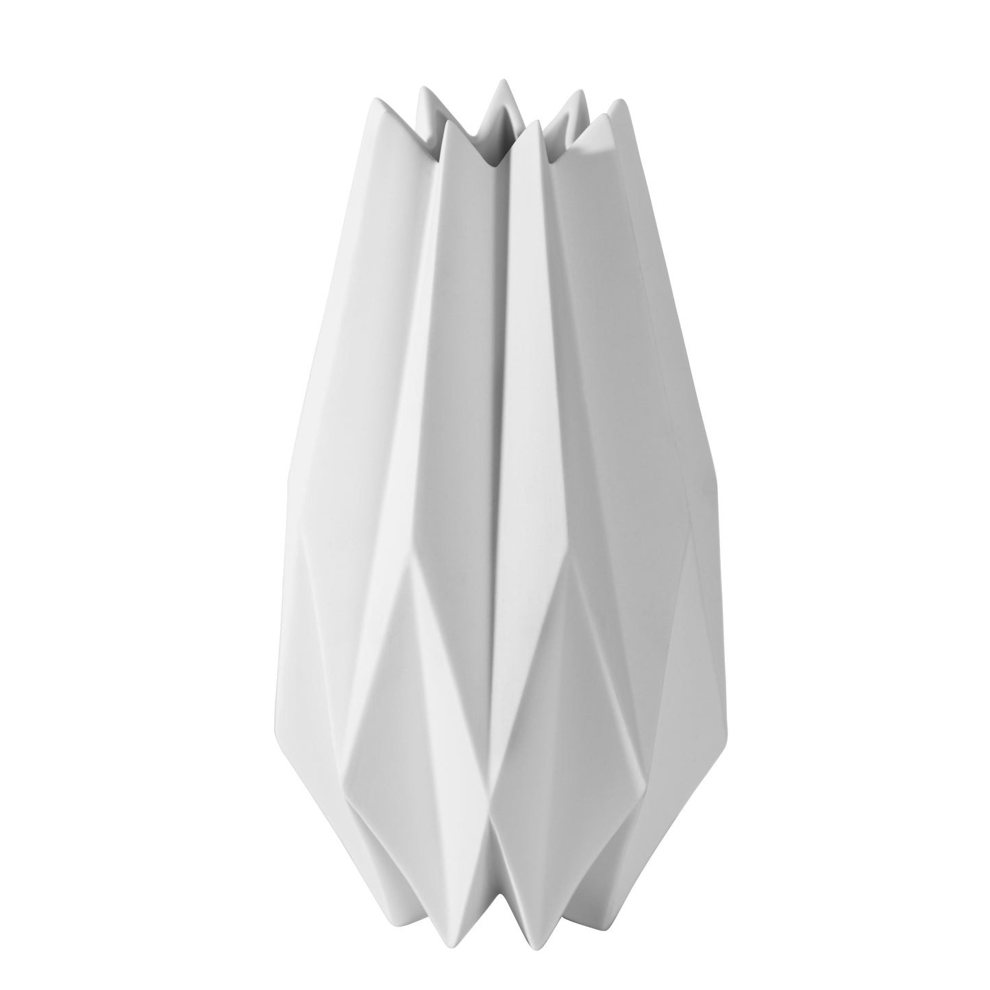 Geometric White Ceramic Flower Vase