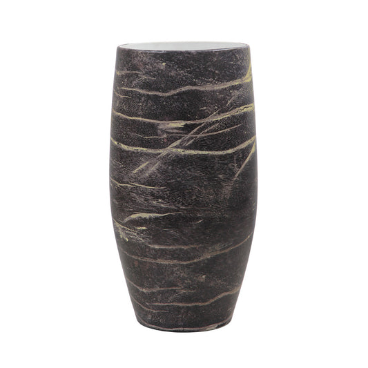 Marbled Black Ceramic Vase