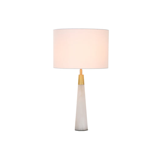 Octagonal Tapered Alabaster Table Lamp