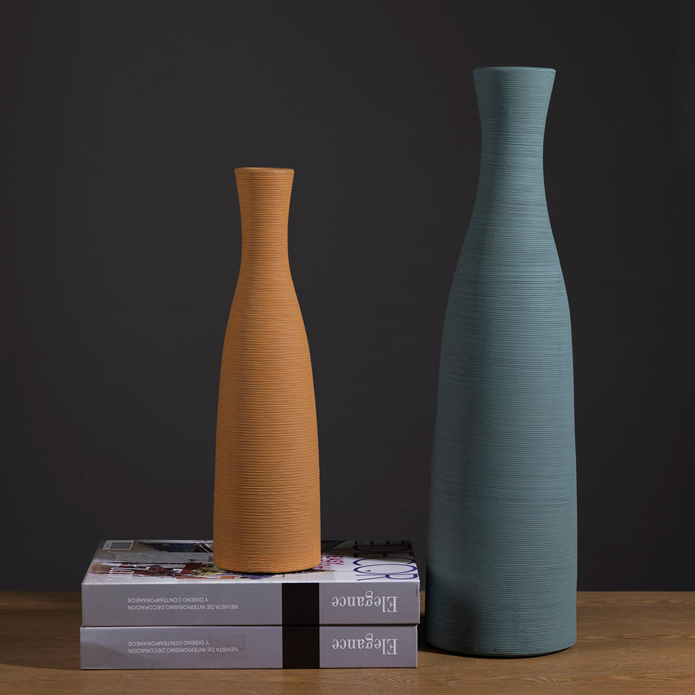 Slim Ceramic Bronze Vase
