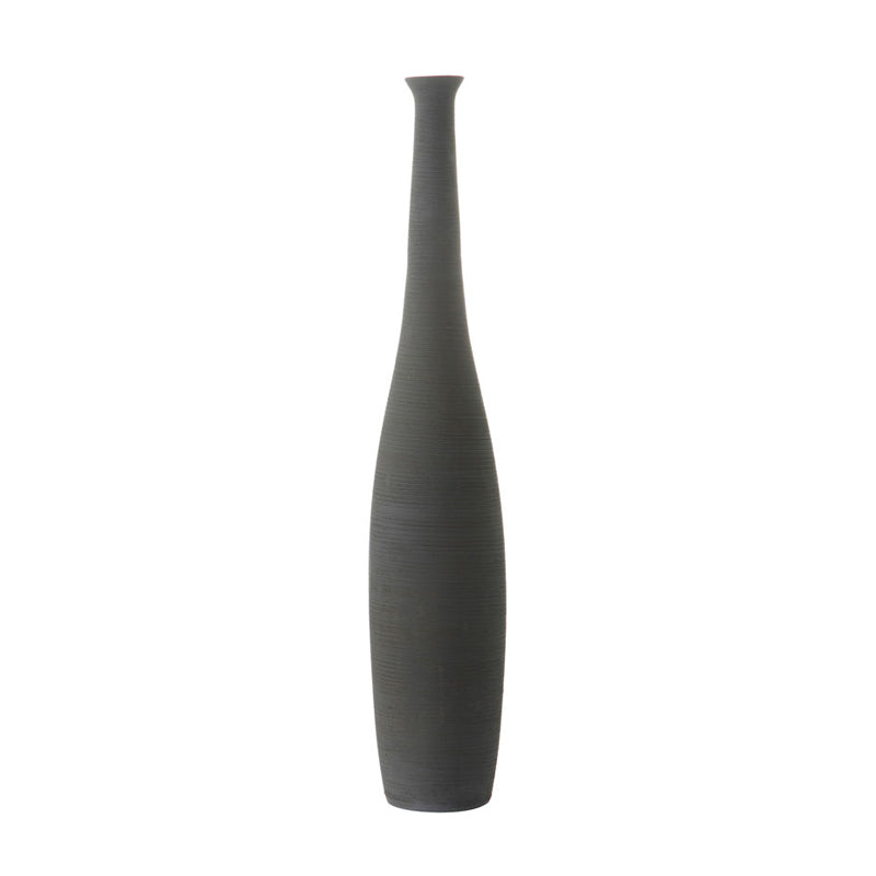 Slim Ceramic Black Vase